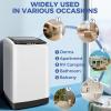 imageNictemaw Portable Washing Machine 20Lbs Capacity FullAutomatic Portable Washer 28Cuft Washer and Dryer Combo with 10 Programs 8 Water Levels Laundry Machine for Apartment Dorms RVGlass Cover