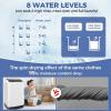 imageNictemaw Portable Washing Machine 20Lbs Capacity FullAutomatic Portable Washer 28Cuft Washer and Dryer Combo with 10 Programs 8 Water Levels Laundry Machine for Apartment Dorms RVGlass Cover