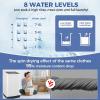 imageNictemaw Portable Washing Machine 20Lbs Capacity FullAutomatic Portable Washer Machine 28Cuft Compact Laundry Machine with Drain Pump 10 Programs ampamp 8 Water Levels for Apartment Dorm RVWhite