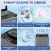 imageNictemaw Portable Washing Machine 20Lbs Capacity FullAutomatic Portable Washer Machine 28Cuft Washer and Dryer Combo with 10 Programs ampamp 8 Water Levels for Apartment Dorms RVGlass Cover20LbsGlass Cover