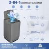 imageNictemaw Portable Washing Machine 20Lbs Capacity FullAutomatic Portable Washer Machine 28Cuft Washer and Dryer Combo with 10 Programs ampamp 8 Water Levels for Apartment Dorms RVGlass Cover20Lbs