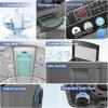 imageNictemaw Portable Washing Machine 20Lbs Portable Washer Machine with Drain Pump 28 Cuft Washer and Dryer Combo with 10 Programs 8 Water Levels Compact Washer for Apartments SlowClose Glass CoverDark Grey