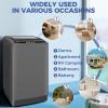imageNictemaw Portable Washing Machine 20Lbs Portable Washer Machine with Drain Pump 28 Cuft Washer and Dryer Combo with 10 Programs 8 Water Levels Compact Washer for Apartments SlowClose Glass CoverDark Grey