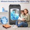 imageNictemaw Portable Washing Machine 20Lbs Portable Washer Machine with Drain Pump 28 Cuft Washer and Dryer Combo with 10 Programs 8 Water Levels Compact Washer for Apartments SlowClose Glass CoverDark Grey