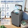 imageNictemaw Portable Washing Machine 20Lbs Portable Washer Machine with Drain Pump 28 Cuft Washer and Dryer Combo with 10 Programs 8 Water Levels Compact Washer for Apartments SlowClose Glass CoverDark Grey