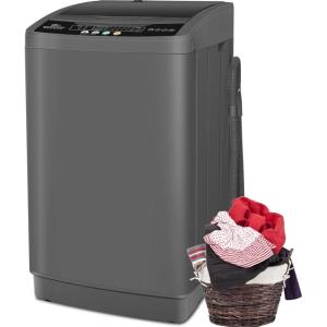 imageNictemaw Portable Washing Machine 20Lbs Portable Washer Machine with Drain Pump 28 Cuft Compact Washer with 10 Programs 8 Water Levels Small Washing Machine for Apartment Home Dorms RvDark Grey