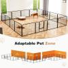 imageSMUG HeavyDuty Iron Dog Playpen  16 Panels 40 Durable RustResistant Pet Fence for Indoor ampamp Outdoor Use Secure ampamp Spacious Pet Play Area for Dogs Puppies ampamp Small AnimalsBlack