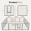 imageSMUG HeavyDuty Iron Dog Playpen  16 Panels 40 Durable RustResistant Pet Fence for Indoor ampamp Outdoor Use Secure ampamp Spacious Pet Play Area for Dogs Puppies ampamp Small AnimalsBlack