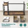 imageSMUG Computer Desk with Storage Drawers Small Office Desk Modern Simple Study Writing Table for Home Bedroom Spacious 47X24 Inch Desktop with 2Tier Drawer Rust