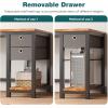 imageSMUG Computer Desk with Storage Drawers Small Office Desk Modern Simple Study Writing Table for Home Bedroom Spacious 47X24 Inch Desktop with 2Tier Drawer Rust