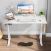 imageSMUG Standing Desk Adjustable Height Electric Sit Stand Up Computer Table 40x24 Inch Ergonomic Rising Modern Lift Motorized Gaming Desktop Workstation for Work Home Office  Rustic BrownModern White