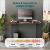 imageSMUG Standing Desk Adjustable Height Electric Sit Stand Up Computer Table 40x24 Inch Ergonomic Rising Modern Lift Motorized Gaming Desktop Workstation for Work Home Office  Rustic BrownBrown
