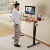 imageSMUG Standing Desk Adjustable Height Electric Sit Stand Up Computer Table 40x24 Inch Ergonomic Rising Modern Lift Motorized Gaming Desktop Workstation for Work Home Office  Rustic BrownBrown