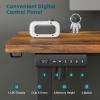 imageSMUG Standing Desk Adjustable Height Electric Sit Stand Up Computer Table 40x24 Inch Ergonomic Rising Modern Lift Motorized Gaming Desktop Workstation for Work Home Office  Rustic BrownBrown