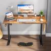 imageSMUG Standing Desk Adjustable Height Electric Sit Stand Up Computer Table 40x24 Inch Ergonomic Rising Modern Lift Motorized Gaming Desktop Workstation for Work Home Office  Rustic BrownBrown