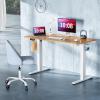 imageSMUG Standing Desk Adjustable Height Electric Sit Stand Up Computer Table 40x24 Inch Ergonomic Rising Modern Lift Motorized Gaming Desktop Workstation for Work Home Office  Rustic BrownNatural
