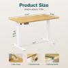 imageSMUG Standing Desk Adjustable Height Electric Sit Stand Up Computer Table 40x24 Inch Ergonomic Rising Modern Lift Motorized Gaming Desktop Workstation for Work Home Office  Rustic BrownOak