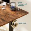 imageSMUG Standing Desk Adjustable Height Electric Sit Stand Up Computer Table 40x24 Inch Ergonomic Rising Modern Lift Motorized Gaming Desktop Workstation for Work Home Office  Rustic BrownBrown