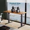 imageSMUG Standing Desk Adjustable Height Electric Sit Stand Up Computer Table 40x24 Inch Ergonomic Rising Modern Lift Motorized Gaming Desktop Workstation for Work Home Office  Rustic BrownBrown