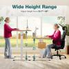 imageSMUG Standing Desk Adjustable Height Electric Sit Stand Up Computer Table 40x24 Inch Ergonomic Rising Modern Lift Motorized Gaming Desktop Workstation for Work Home Office  Rustic BrownOak