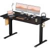 imageSMUG Standing Desk Adjustable Height Electric Sit Stand Up Computer Table 40x24 Inch Ergonomic Rising Modern Lift Motorized Gaming Desktop Workstation for Work Home Office  Rustic BrownModern Black