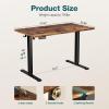 imageSMUG Standing Desk Adjustable Height Electric Sit Stand Up Computer Table 40x24 Inch Ergonomic Rising Modern Lift Motorized Gaming Desktop Workstation for Work Home Office  Rustic BrownBrown