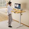 imageSMUG Standing Desk Adjustable Height Electric Sit Stand Up Computer Table 40x24 Inch Ergonomic Rising Modern Lift Motorized Gaming Desktop Workstation for Work Home Office  Rustic BrownNatural