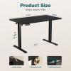 imageSMUG Standing Desk Adjustable Height Electric Sit Stand Up Computer Table 40x24 Inch Ergonomic Rising Modern Lift Motorized Gaming Desktop Workstation for Work Home Office  Rustic BrownModern Black