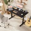 imageSMUG Standing Desk Adjustable Height Electric Sit Stand Up Computer Table 40x24 Inch Ergonomic Rising Modern Lift Motorized Gaming Desktop Workstation for Work Home Office  Rustic BrownModern Black