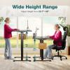 imageSMUG Standing Desk Adjustable Height Electric Sit Stand Up Computer Table 40x24 Inch Ergonomic Rising Modern Lift Motorized Gaming Desktop Workstation for Work Home Office  Rustic BrownModern Black