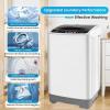 imageNictemaw Portable Washing Machine 178Lbs Full Automatic Portable Washer with 10 Programs ampamp 8 Water Levels Compact Laundry Washer and Dryer Combo with Drain Pump Energy Saving for ApartmentDormRVLight Grey