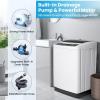 image:imageNictemaw Portable Washing Machine 178lbs Full Automatic Portable Washer Builtin Drain Pump 24 CuFt Compact Laundry Washer with 10 Programs 8 Water Levels LED Display for Apartment Dorms Rv
