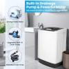image:imageNictemaw Portable Washing Machine 18 Cuft Compact Laundry Washer with 10 Programs 8 Water Levels LED Display Builtin Drain Pump 135 Lbs Full Automatic Portable Washer for Apartments RV Dorms
