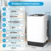 image:imageNictemaw Portable Washing Machine 18 Cuft Compact Laundry Washer with 10 Programs 8 Water Levels LED Display Builtin Drain Pump 135 Lbs Full Automatic Portable Washer for Apartments RV Dorms