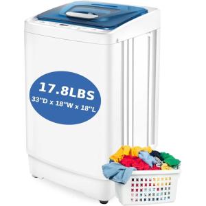 image:imageNictemaw Portable Washing Machine 178Lbs Capacity Full Automatic Portable Washer 23 Cuft Portable Washer Dryer Combo with 8 Cycles LED Display Drain Pump for Apartment Dorm RV