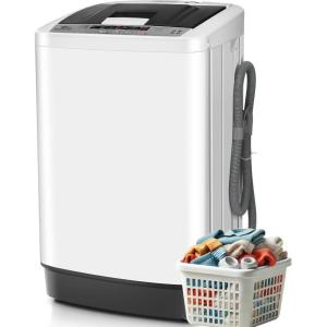 image:imageNictemaw Portable Washing Machine 18 Cuft Compact Laundry Washer with 10 Programs 8 Water Levels LED Display Builtin Drain Pump 135 Lbs Full Automatic Portable Washer for Apartments RV Dorms