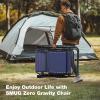 image:imageSmug Folding Zero Gravity Chair Set of 2 Outdoor Lounge Chairs Portable Reclining Camping Chair with Adjustable Pillow and Cup Holder Trays for Patio Garden Lawn Beach Blue