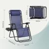 image:imageSmug Folding Zero Gravity Chair Set of 2 Outdoor Lounge Chairs Portable Reclining Camping Chair with Adjustable Pillow and Cup Holder Trays for Patio Garden Lawn Beach Blue