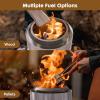 image:imageSmug Table Fire Pit Smokeless Fireplace with Carrying Bag 7inches Outdoor Fireplace with Stand Portable Stove Tabletop Smores Fire Pits for Patio Camping Argent