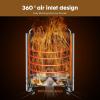 image:imageSmug Table Fire Pit Smokeless Fireplace with Carrying Bag 7inches Outdoor Fireplace with Stand Portable Stove Tabletop Smores Fire Pits for Patio Camping Argent