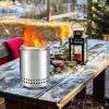 image:imageSmug Table Fire Pit Smokeless Fireplace with Carrying Bag 7inches Outdoor Fireplace with Stand Portable Stove Tabletop Smores Fire Pits for Patio Camping Argent