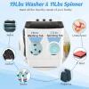 image:imageNictemaw Portable 30Lbs Twin Tub Washing Machine Washer and Dryer Combo Compact Laundry Machine with Drain Pump Time Control SemiAutomatic 19Lbs Washer and 11Lbs Spinner for Apartment Dorms RV30Lbs