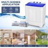 image:imageNictemaw Portable Washing Machine 30Lbs Compact Washing Machine Twin Tub Laundry Washer Machine with Drain Pump SemiAutomatic 19Lbs Washer and 11Lbs Spinner Combo for Apartments Dorms RVsblue