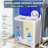 image:imageNictemaw Portable Washing Machine 30Lbs Compact Washing Machine Twin Tub Laundry Washer Machine with Drain Pump SemiAutomatic 19Lbs Washer and 11Lbs Spinner Combo for Apartments Dorms RVsblue