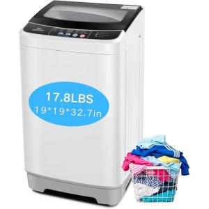 image:imageNictemaw Portable Washing Machine 178Lbs Capacity FullAutomatic Portable Washer 24Cuft Washer and Dryer Combo with Drain Pump 10 Programs 8 Water Levels Compact Laundry Machine for Apartment RV178Lbs