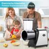 image:imageMeykey Electric Vegetable Cutter 250W Electric Vegetable and Fruit Grater Electric Cheese Grater 5 Blades Large Caliber Improved Electric Vegetable CutterL