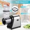 image:imageMeykey Electric Vegetable Cutter 250W Electric Vegetable and Fruit Grater Electric Cheese Grater 5 Blades Large Caliber Improved Electric Vegetable CutterL