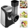 image:imageMeykey Electric Vegetable Cutter Electric Vegetable Cutter Electric Grater for Vegetables and Fruits Cheese Grater 5 Blades 150W LBlackSilver