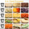 image:imageMeykey Electric Vegetable Cutter Electric Vegetable Cutter Electric Grater for Vegetables and Fruits Cheese Grater 5 Blades 150W LBlackSilver