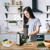 image:imageMeykey Electric Vegetable Cutter Electric Vegetable Cutter Electric Grater for Vegetables and Fruits Cheese Grater 5 Blades 150W LBlackSilver